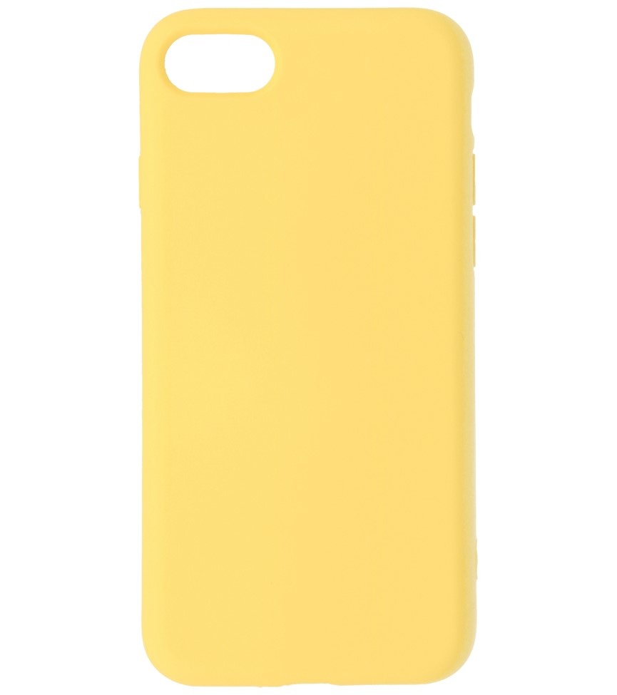 2.0mm Thick Fashion Color TPU Case for iPhone SE 2020/8/7 Yellow