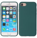 2.0mm Dikke Fashion Color TPU Hoesje voor iPhone SE 2020 / 8 / 7 Donker Groen