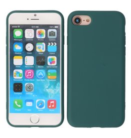 2,0 mm tyk mode farve TPU taske iPhone SE 2020/8/7 mørkegrøn