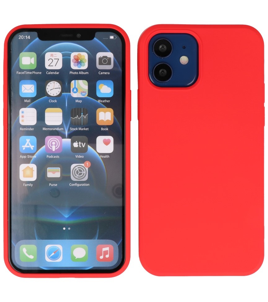 2.0mm Thick Fashion Color TPU Case for iPhone 12 Mini Red
