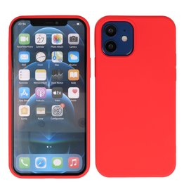 Coque en TPU couleur mode épaisse de 2,0 mm pour iPhone 12 Mini Rouge