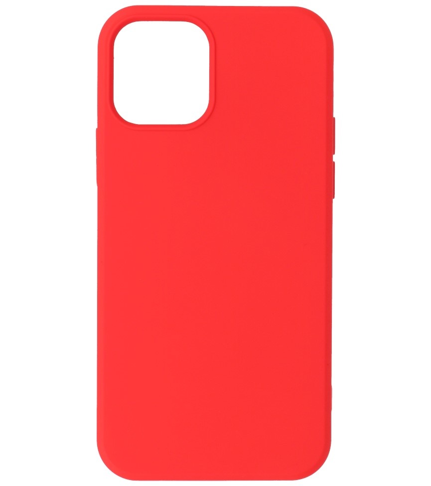 Carcasa de TPU de color de moda de 2.0 mm de espesor para iPhone 12 Mini Rojo