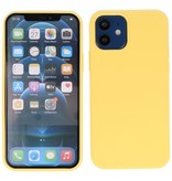 Carcasa de TPU de color de moda de 2.0 mm de espesor para iPhone 12 Mini Amarillo