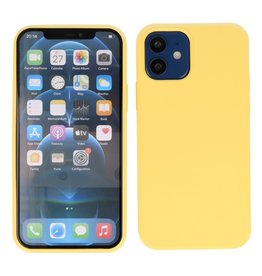 Custodia in TPU di colore moda spesso 2,0 mm per iPhone 12 Mini giallo