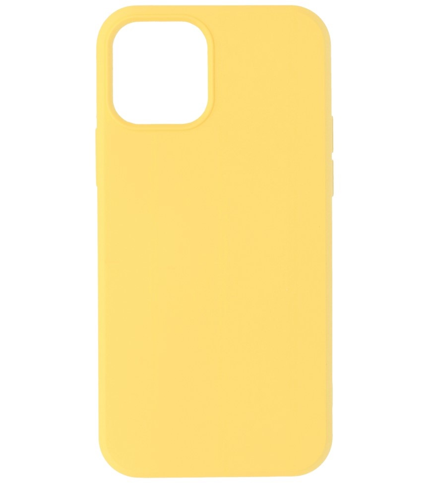 2.0mm Dikke Fashion Color TPU Hoesje voor iPhone 12 Mini Geel