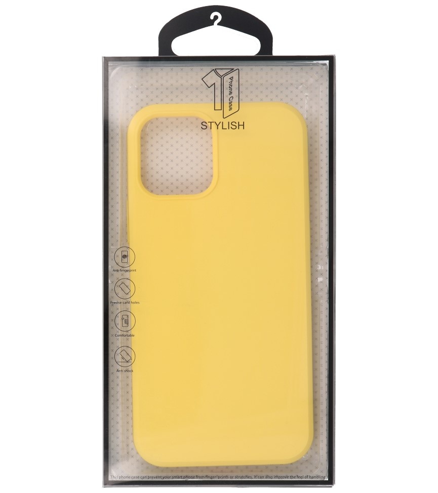 Carcasa de TPU de color de moda de 2.0 mm de espesor para iPhone 12 Mini Amarillo