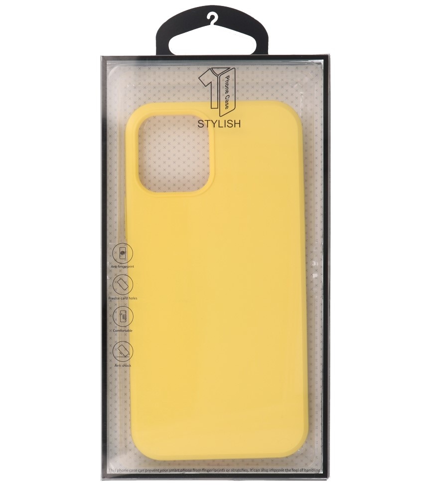 Custodia in TPU di colore moda spesso 2,0 mm per iPhone 12 Mini giallo