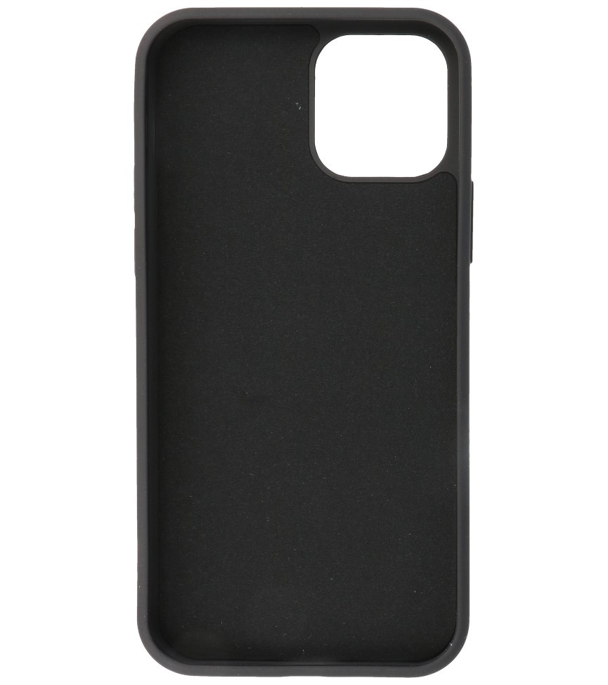 2,0 mm dicke Modefarbe TPU Hülle für iPhone 12 - 12 Pro Schwarz