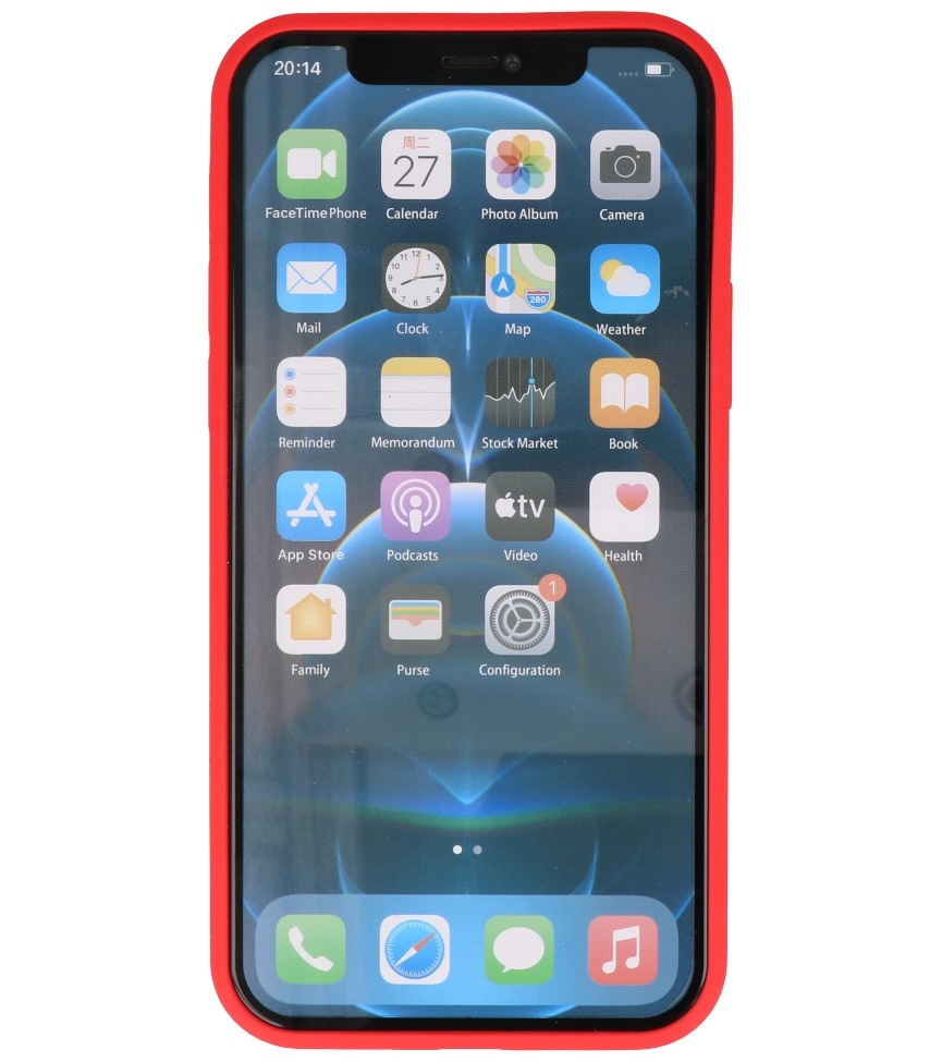 2,0 mm tyk mode farve TPU taske til iPhone 12 - 12 Pro rød