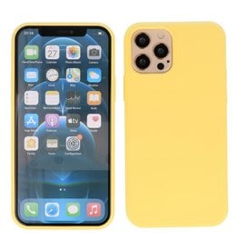 Carcasa de TPU de color de moda de 2,0 mm de grosor para iPhone 12 - 12 Pro Amarillo