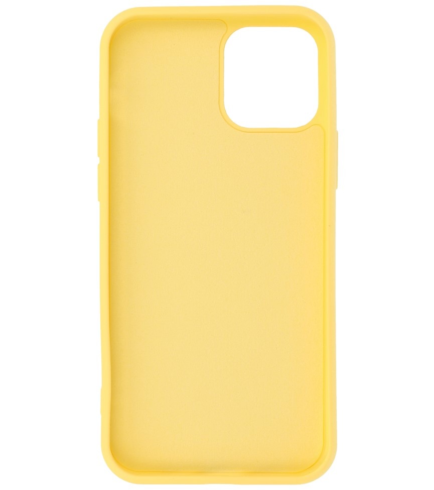 2,0 mm dicke Modefarbe TPU Hülle für iPhone 12 - 12 Pro Gelb