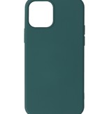 2,0 mm tykt mode farve TPU taske til iPhone 12 - 12 Pro mørkegrøn