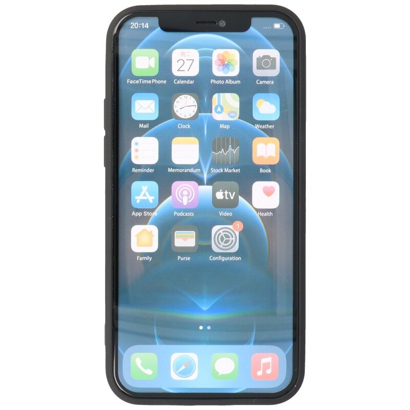 2,0 mm tyk mode farve TPU taske til iPhone 12 Pro Max sort