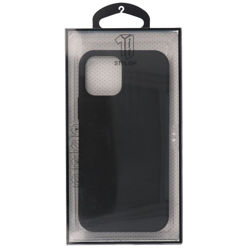 2,0 mm tyk mode farve TPU taske til iPhone 12 Pro Max sort