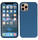 2,0 mm tyk mode farve TPU taske til iPhone 12 Pro Max Navy