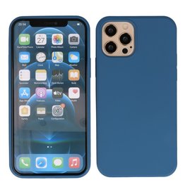 2,0 mm tyk mode farve TPU taske iPhone 12 Pro Max Navy