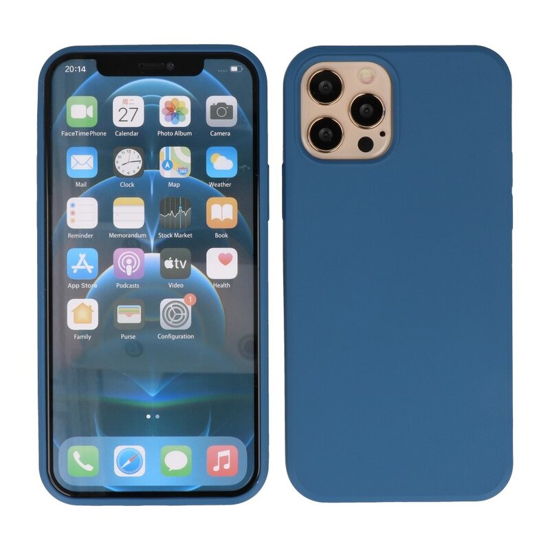 Carcasa de TPU en color de moda de 2.0 mm de grosor para iPhone 12 Pro Max Navy