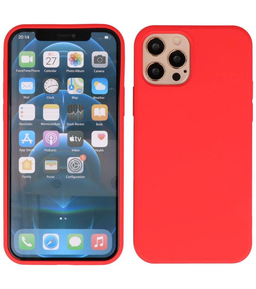 Carcasa de TPU de color de moda de 2.0 mm de espesor para iPhone 12 Pro Max Rojo