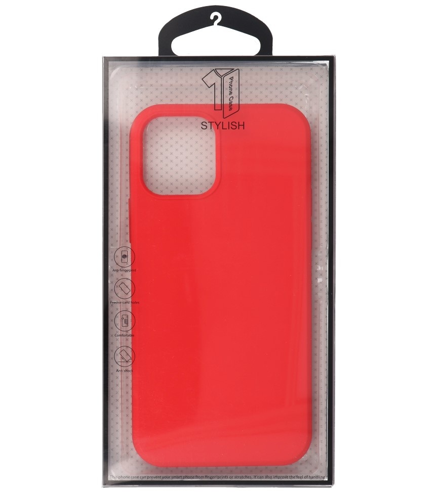 2,0 mm tyk mode farve TPU taske til iPhone 12 Pro Max rød