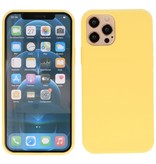 2.0mm Dikke Fashion Color TPU Hoesje voor iPhone 12 Pro Max Geel