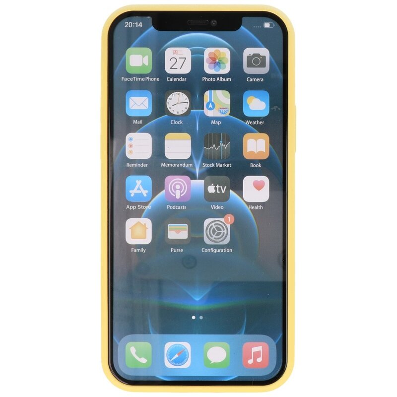 2,0 mm tyk mode farve TPU taske til iPhone 12 Pro Max gul