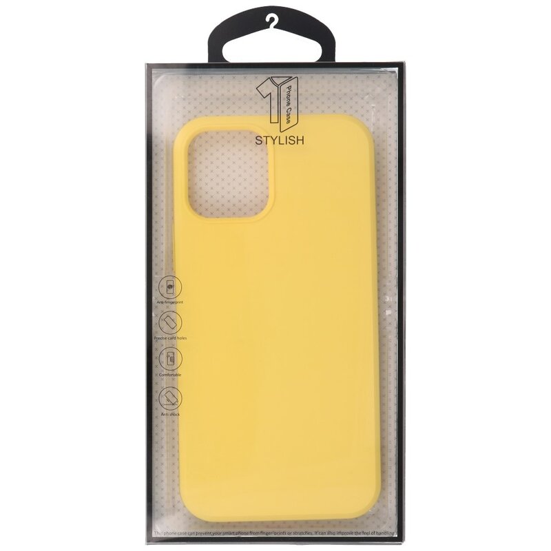 2,0 mm tyk mode farve TPU taske til iPhone 12 Pro Max gul