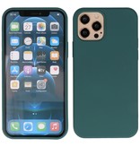 Custodia in TPU color moda spessa 2,0 mm per iPhone 12 Pro Max verde scuro