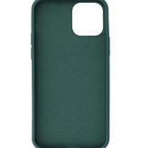 Carcasa de TPU de color de moda de 2.0 mm de espesor para iPhone 12 Pro Max Verde oscuro