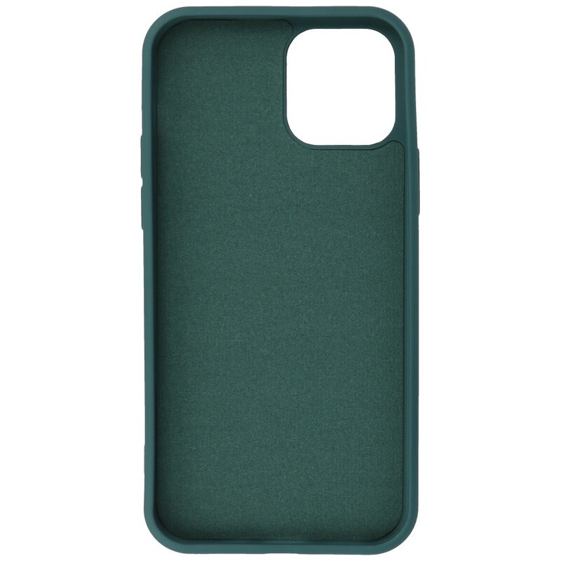 Coque en TPU Fashion Color de 2,0 mm d'épaisseur pour iPhone 12 Pro Max Vert foncé
