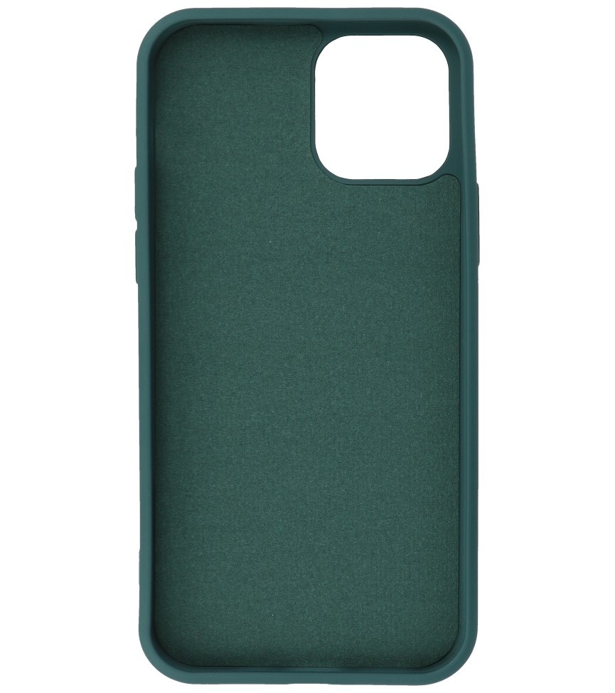Coque en TPU Fashion Color de 2,0 mm d'épaisseur pour iPhone 12 Pro Max Vert foncé