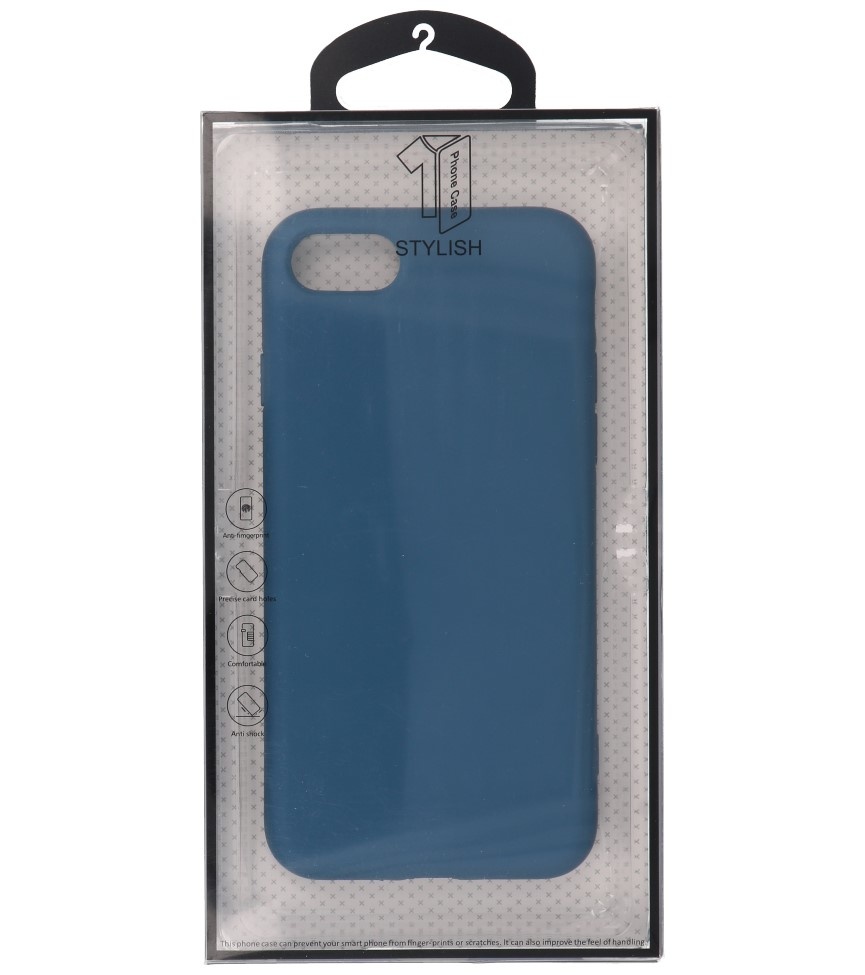 Coque en TPU Fashion Color de 2,0 mm d'épaisseur pour iPhone SE 2020/8/7 Navy