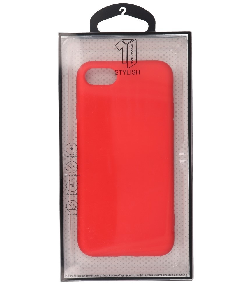 2.0mm Dikke Fashion Color TPU Hoesje voor iPhone SE 2020 / 8 / 7 Rood