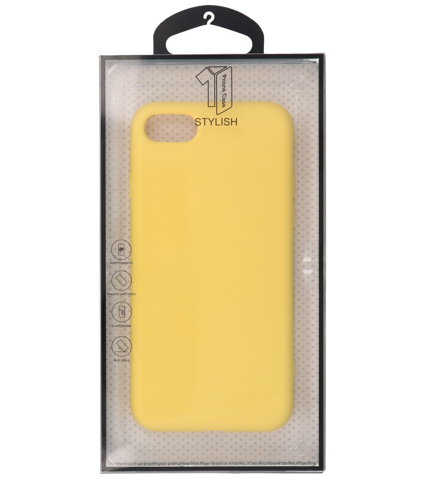 Coque en TPU Fashion Color de 2,0 mm d'épaisseur pour iPhone SE 2020/8/7 Jaune