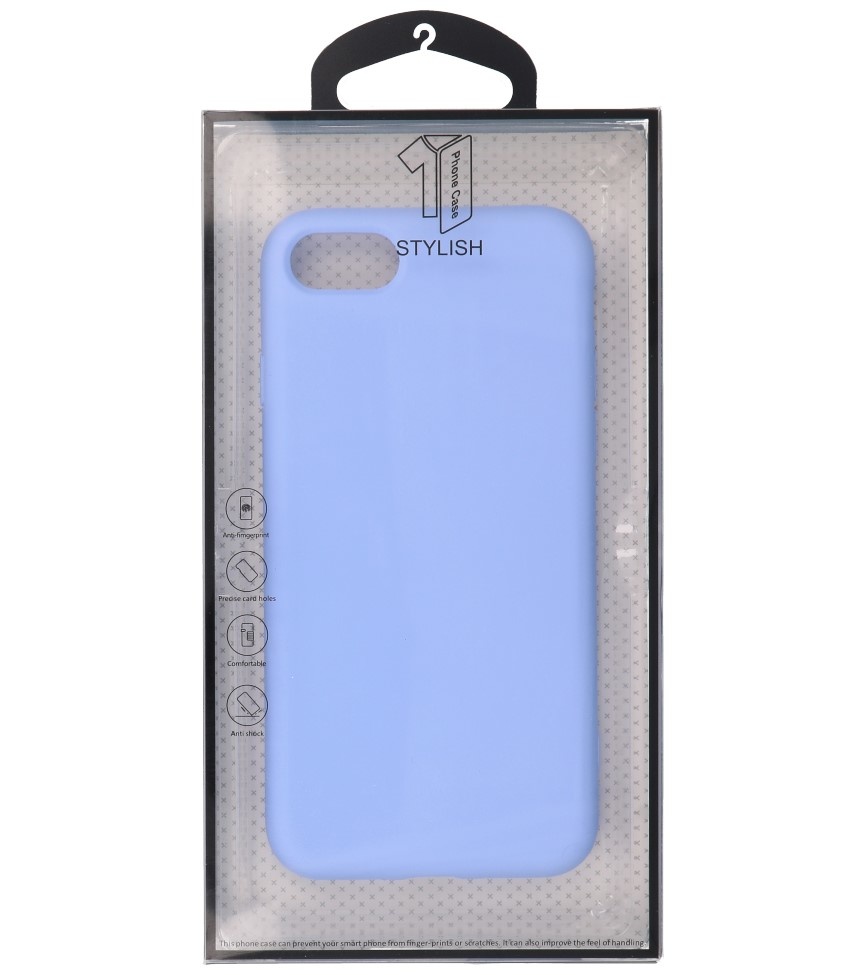 Carcasa de TPU de color de moda de 2,0 mm de grosor para iPhone SE 2020/8/7 Púrpura