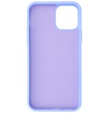 2,0 mm tyk mode farve TPU taske til iPhone 12 Pro Max Purple