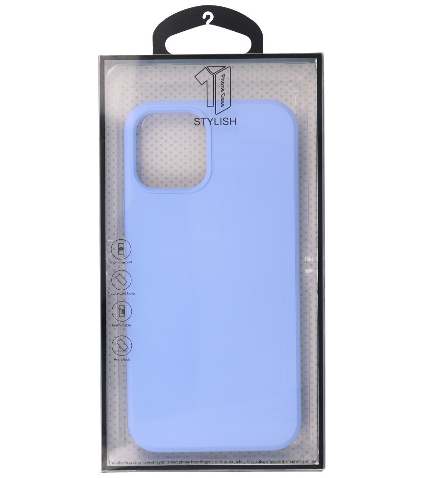 2,0 mm tyk mode farve TPU taske til iPhone 12 Pro Max Purple