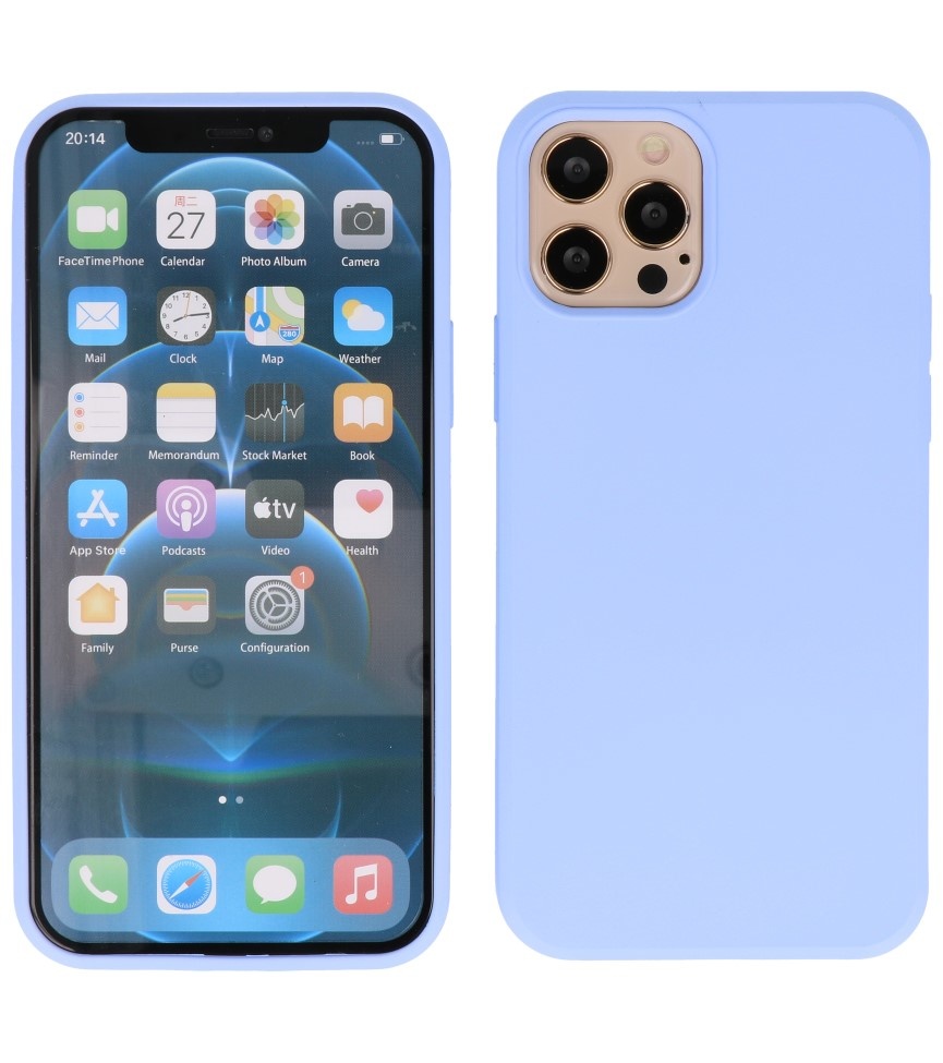 2,0 mm dicke Modefarbe TPU Hülle für iPhone 12 Pro Max Lila