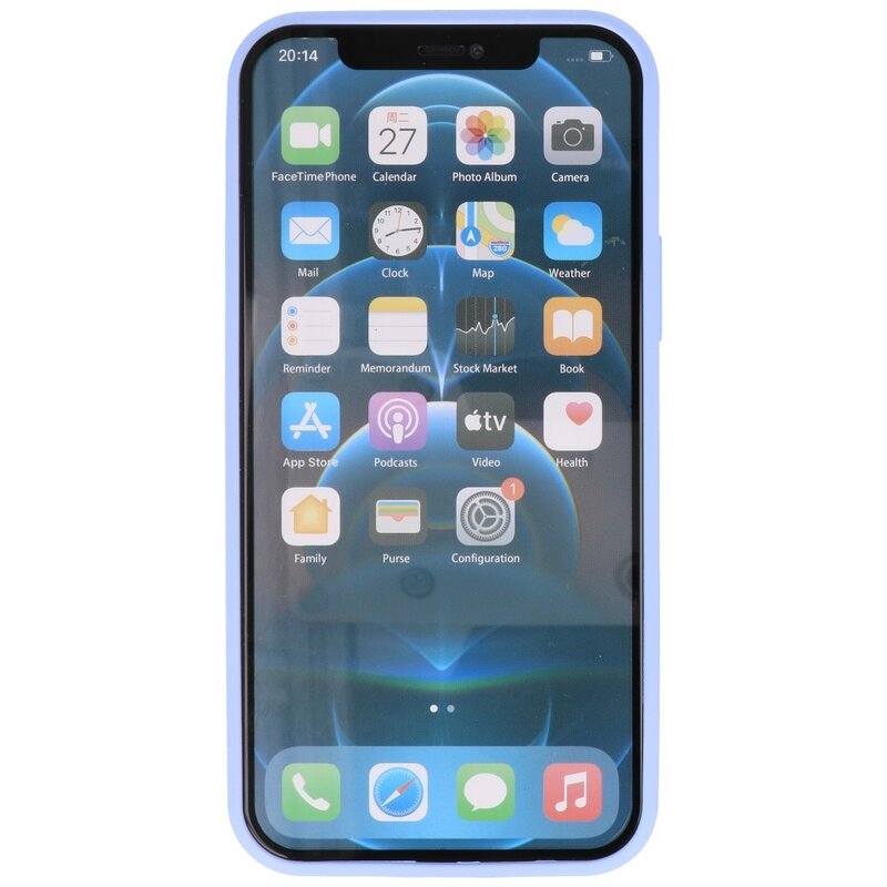 2,0 mm tyk mode farve TPU taske til iPhone 12 Pro Max Purple