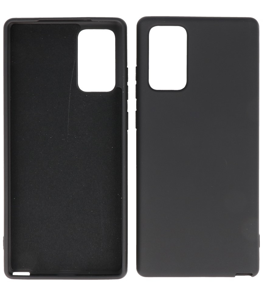2,0 mm tyk mode farve TPU taske til Samsung Galaxy Note 20 sort