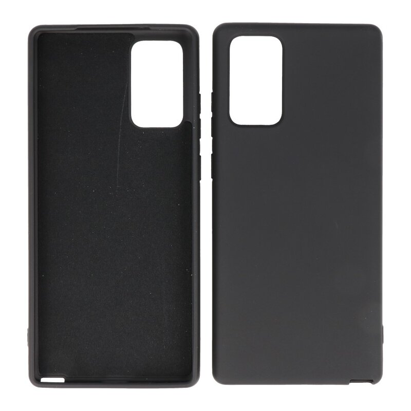 Estuche de TPU de color de moda de 2.0 mm de espesor para Samsung Galaxy Note 20 Negro