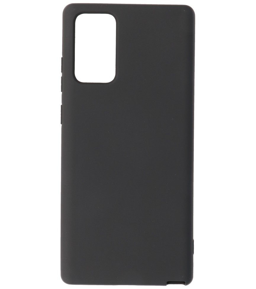 Estuche de TPU de color de moda de 2.0 mm de espesor para Samsung Galaxy Note 20 Negro