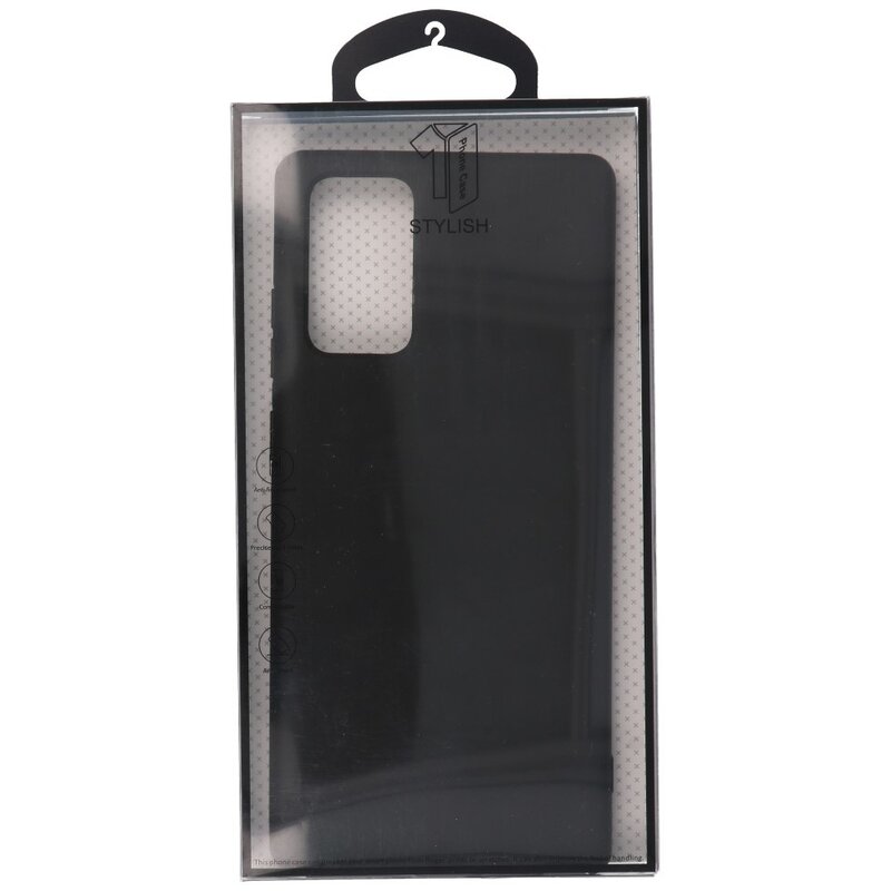 Estuche de TPU de color de moda de 2.0 mm de espesor para Samsung Galaxy Note 20 Negro