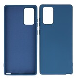 Carcasa de TPU de color de moda de 2.0 mm de espesor para Samsung Galaxy Note 20 Azul marino