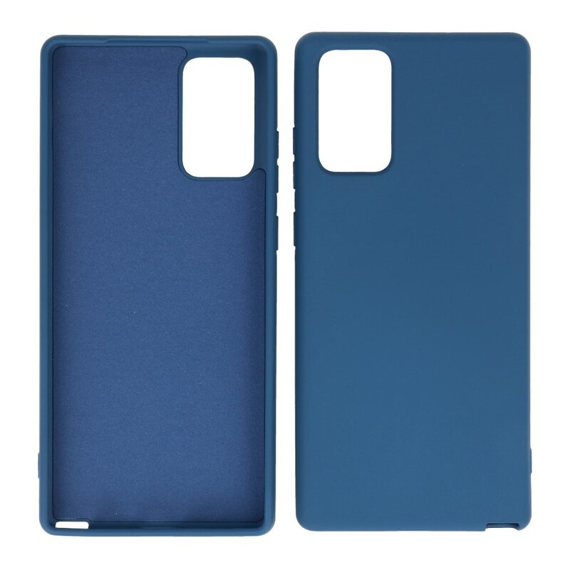 Carcasa de TPU de color de moda de 2.0 mm de espesor para Samsung Galaxy Note 20 Azul marino