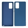 Carcasa De TPU De Color De Moda Gruesa De 2.0mm Para Samsung Galaxy Note 20 Azul Marino