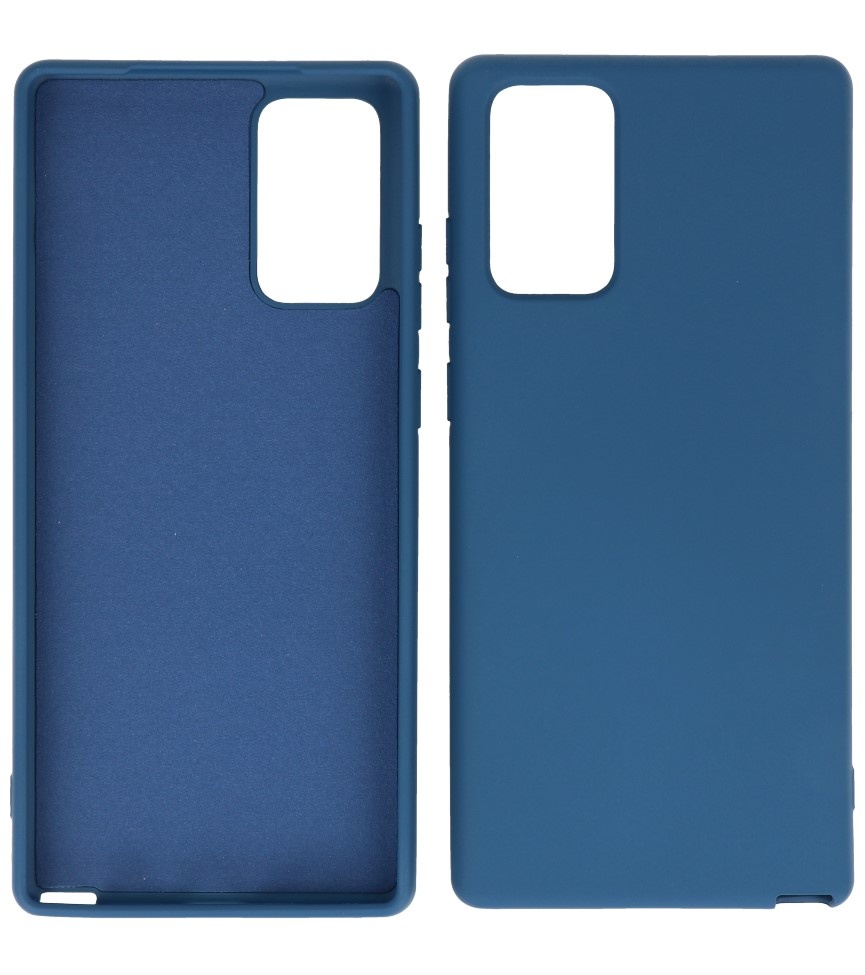 Carcasa de TPU de color de moda de 2.0 mm de espesor para Samsung Galaxy Note 20 Azul marino