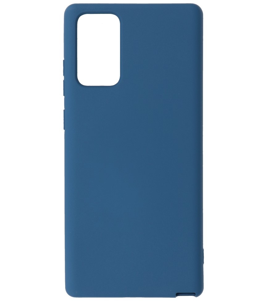 2,0 mm tyk mode farve TPU taske til Samsung Galaxy Note 20 Navy