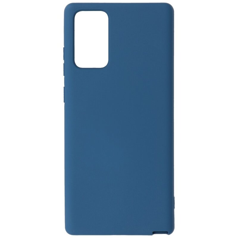 Carcasa de TPU de color de moda de 2.0 mm de espesor para Samsung Galaxy Note 20 Azul marino