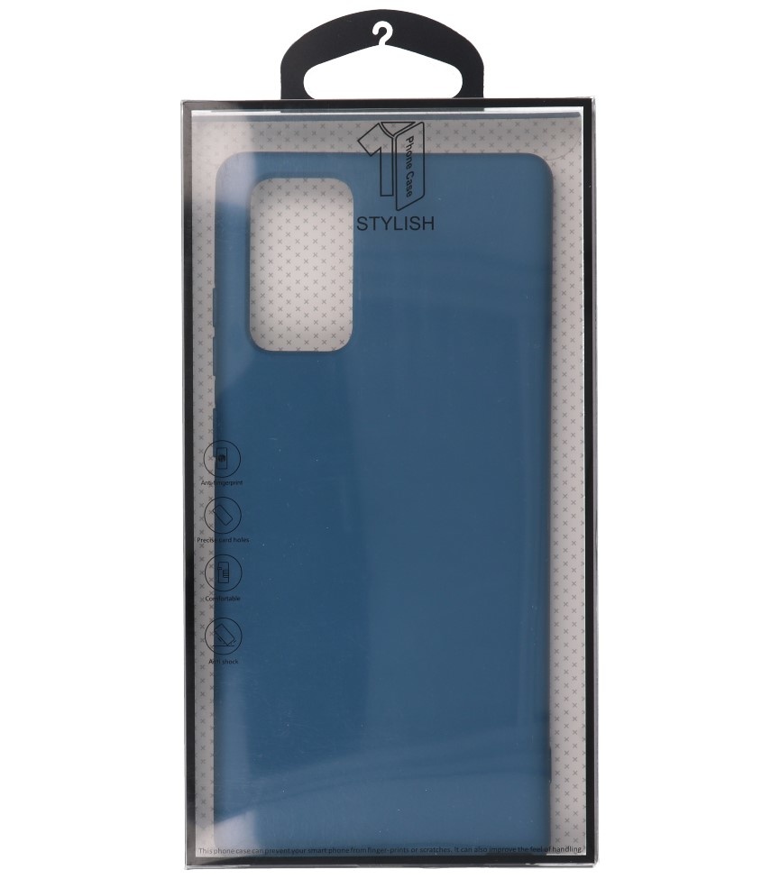 2,0 mm tyk mode farve TPU taske til Samsung Galaxy Note 20 Navy