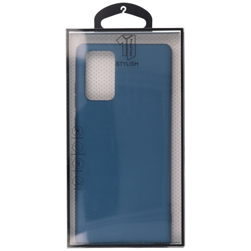 2,0 mm tyk mode farve TPU taske til Samsung Galaxy Note 20 Navy